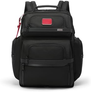 TUMI   Alpha Brief Pack   Mens Laptop Backpack with Padded Adjustable Straps   Fit up to 15 Screen   17 0 X 12 0 X 8 0   Black Leather