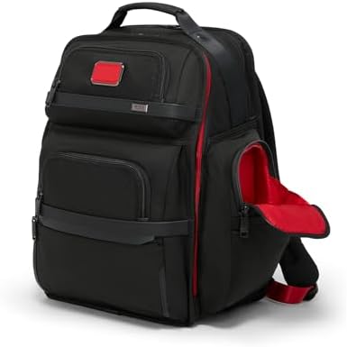 TUMI   Alpha Brief Pack   Mens Laptop Backpack with Padded Adjustable Straps   Fit up to 15 Screen   17 0 X 12 0 X 8 0   Black Leather
