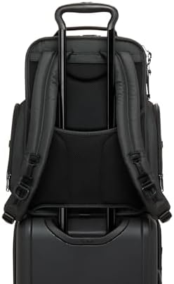TUMI   Alpha Brief Pack   Mens Laptop Backpack with Padded Adjustable Straps   Fit up to 15 Screen   17 0 X 12 0 X 8 0   Black Leather