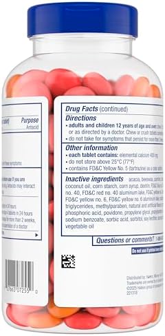 TUMS Chewy Bites Chewable Antacid Tablets for Ultra Strength Heartburn Relief  Great for a Summer BBQ  Mixed Fruit   200 Count