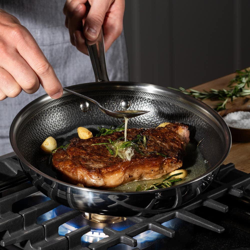 T fal HybridMesh Tri Ply Stainless Steel Fry Pan Set  5 Piece