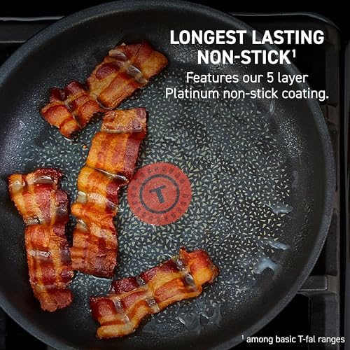 T fal Ingenio Essentials Cookware Set with Detachable/Removable Handle 11 Piece  Granite Titanium Non Stick  Oven Broiler Safe 500F  Stackable  Pots and Pans Set  Frying Pans  Dishwasher Safe  Gray