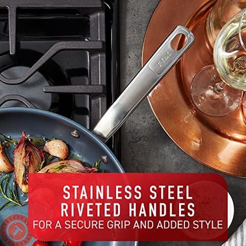 T fal Platinum Stainless Steel with Nonstick Cookware Set 12 Piece Induction Oven Broiler Safe 500F Pots and Pans  Dishwasher Safe Silver