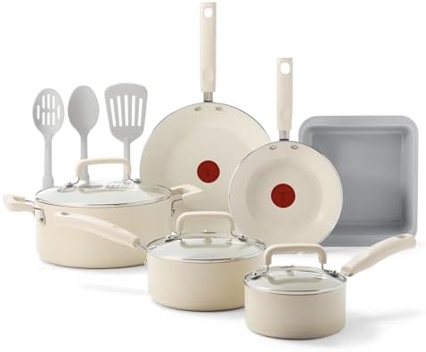 T fal Stainless Steel Pots and Pans Set 11 Piece  Induction  Oven Broiler Safe 500F  Kitchen Cooking Set w/Fry Pans  Saucepans  Saute Pan  Dutch Oven  Steamer  Cookware  Dishwasher Safe  Silver