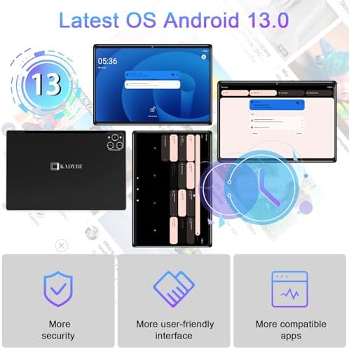 Tablet 10 1 Inch Android 13 Tablets 2025 Latest Android Tablets 128GB ROM 16GB RAM  8 8 Virtual   2 in 1 Tablet with Keyboard  Powerful Octa Core 13MP Camera  1TB TF Expandable  FHD WiFi Tableta PC