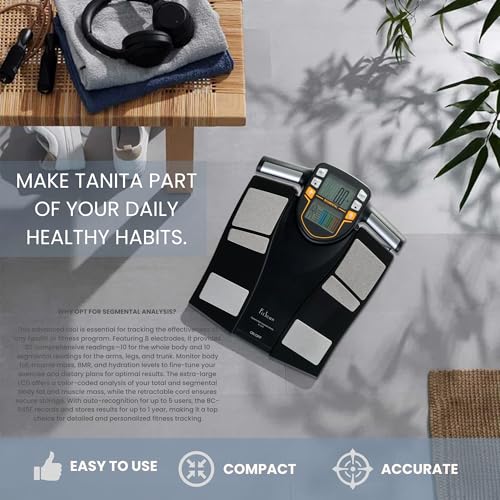 Tanita BC 545F FitScan Segmental Body Composition Monitor   20 Body Metrics Analyzer   Japan Technology   Auto Recognition for 5 Users   Measures Arms Legs Trunk Fat & Muscle