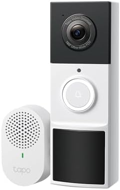 Tapo 2K Wireless Smart Video Doorbell with Chime   160  Ultra Wide View Person Detection  Ring Call  2 Way Audio  Subscription Free Local Storage/Optional Cloud  Motion Only Alert  D210