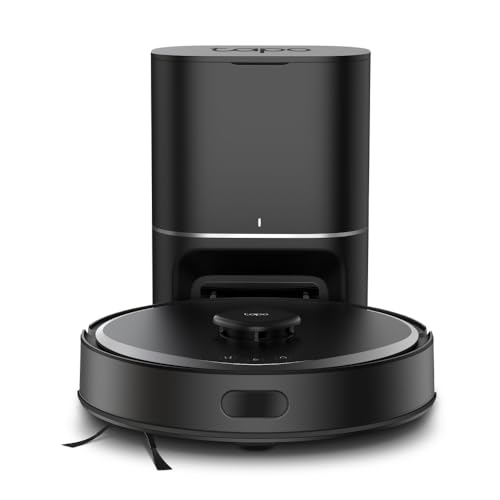 Tapo LiDAR Smart Navigation Robot Vacuum and Mop with Self Emptying Dock  5300Pa Max  97   Dust Pickup Rate  Customizable Cleaning  Self Charging  Compatible with Alexa & Google Home  RV30 Max Plus