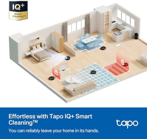 Tapo LiDAR Smart Navigation Robot Vacuum and Mop with Self Emptying Dock  5300Pa Max  97   Dust Pickup Rate  Customizable Cleaning  Self Charging  Compatible with Alexa & Google Home  RV30 Max Plus