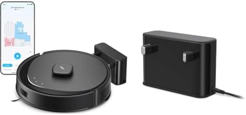 Tapo LiDAR Smart Navigation Robot Vacuum and Mop with Self Emptying Dock  5300Pa Max  97   Dust Pickup Rate  Customizable Cleaning  Self Charging  Compatible with Alexa & Google Home  RV30 Max Plus