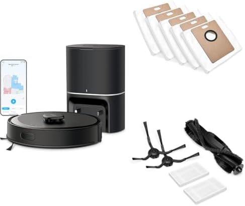 Tapo LiDAR Smart Navigation Robot Vacuum and Mop with Self Emptying Dock  5300Pa Max  97   Dust Pickup Rate  Customizable Cleaning  Self Charging  Compatible with Alexa & Google Home  RV30 Max Plus