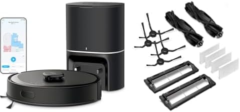 Tapo LiDAR Smart Navigation Robot Vacuum and Mop with Self Emptying Dock  5300Pa Max  97   Dust Pickup Rate  Customizable Cleaning  Self Charging  Compatible with Alexa & Google Home  RV30 Max Plus