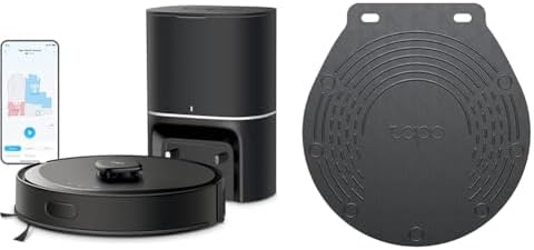 Tapo LiDAR Smart Navigation Robot Vacuum and Mop with Self Emptying Dock  5300Pa Max  97   Dust Pickup Rate  Customizable Cleaning  Self Charging  Compatible with Alexa & Google Home  RV30 Max Plus