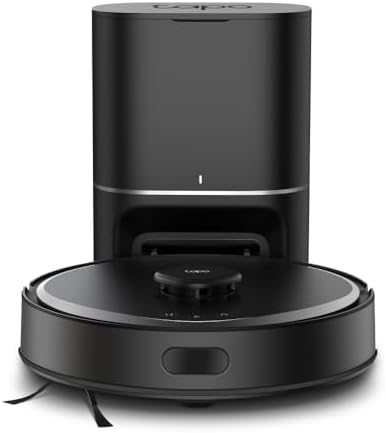 Tapo LiDAR Smart Navigation Robot Vacuum and Mop with Self Emptying Dock  5300Pa Max  97   Dust Pickup Rate  Customizable Cleaning  Self Charging  Compatible with Alexa & Google Home  RV30 Max Plus