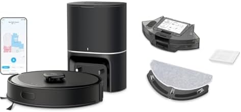 Tapo LiDAR Smart Navigation Robot Vacuum and Mop with Self Emptying Dock  5300Pa Max  97   Dust Pickup Rate  Customizable Cleaning  Self Charging  Compatible with Alexa & Google Home  RV30 Max Plus
