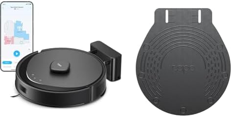 Tapo LiDAR Smart Navigation Robot Vacuum and Mop with Self Emptying Dock  5300Pa Max  97   Dust Pickup Rate  Customizable Cleaning  Self Charging  Compatible with Alexa & Google Home  RV30 Max Plus