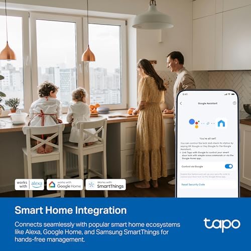 Tapo Smart Wi Fi Door Lock  Deadbolt   Keyless Entry  Fingerprint Recognition  Touchscreen Keypad & in App Monitoring with Scheduled Access 1 Year Rechargeable Battery   BHMA Grade 2   DL110