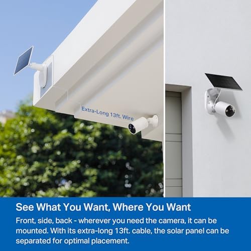 Tapo SolarCam 1080p Outdoor Wireless Security Camera   Battery Power with Solar  Person Detection  Subscription Free Local Storage or Optional Cloud  Works with Alexa & Google Assistant  C402 KIT