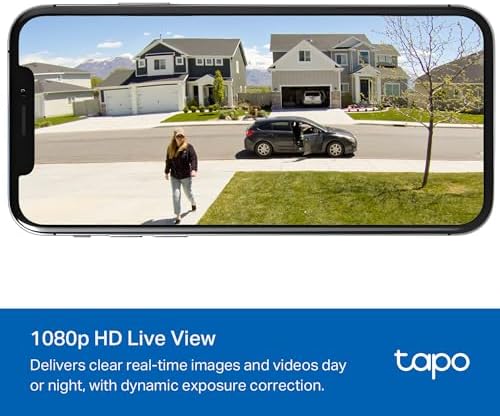 Tapo SolarCam 1080p Outdoor Wireless Security Camera   Battery Power with Solar  Person Detection  Subscription Free Local Storage or Optional Cloud  Works with Alexa & Google Assistant  C402 KIT