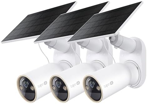 Tapo SolarCam 1080p Outdoor Wireless Security Camera   Battery Power with Solar  Person Detection  Subscription Free Local Storage or Optional Cloud  Works with Alexa & Google Assistant  C402 KIT
