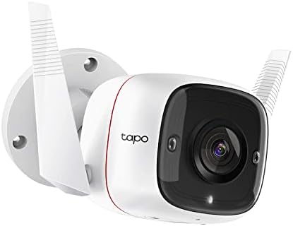 Tapo TP Link 2K Security Camera Outdoor Wired  IP66 Weatherproof  Motion/Person Detection  Built in Siren w/Night Vision  Cloud/SD Card Storage  2 Way Audio  Works w/Alexa & Google Home C310
