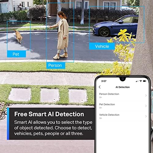 Tapo TP Link ColorPro Wi Fi Outdoor Camera   Plug in   Daylight Clarity at Night   2K QHD   Person/Pet/Vehicle Detection   Local/Cloud Storage   127  FOV   Built in Siren C325WB