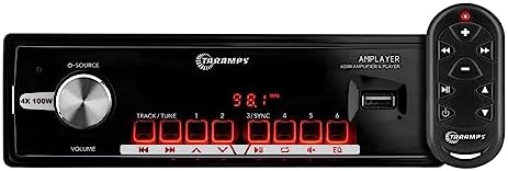 Taramps Amplayer 400 Car Stereo Player  4 Channels 400 Watts RMS 4x100W RMS   Bluetooth  FM Receiver USB  Remote Control  Single Din Full Range  Radio