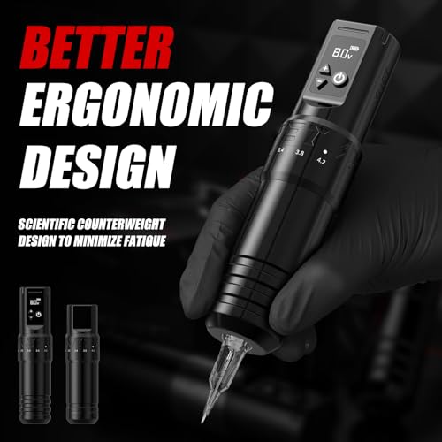 Tattoo Gun Kit Complete Tattoo Machine Kit  Xnet Cordless Rotary Tattoo Pen 7 Adjustable Strokes with 2400 mAh Battery  20pcs X ray Mixed Sizes Cartridge Needles Set Supply for Starter