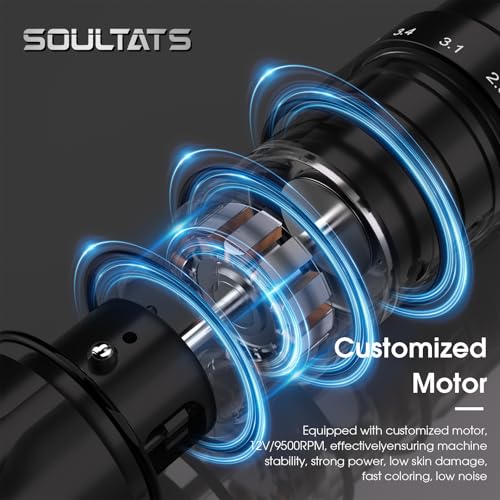 Tattoo Kit   EZTAT2 Tattoo Gun Kit with 7 Strokes 2 0 4 0mm Wireless Tattoo Machine  1600mAh Battery Power Supply  20Pcs Tattoo Cartridge Needles and 11 Color Inks for Tattoo Artists