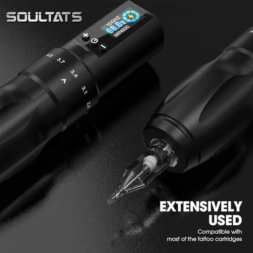 Tattoo Kit   EZTAT2 Tattoo Gun Kit with 7 Strokes 2 0 4 0mm Wireless Tattoo Machine  1600mAh Battery Power Supply  20Pcs Tattoo Cartridge Needles and 11 Color Inks for Tattoo Artists