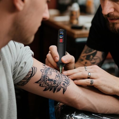 Tattoo Kits Tattoo Machine with Two 1600mAh Batteries 20PCS Cartridge Tattoo Pen Complete Tattoo Accessories for Beginners  NA TK8501 1