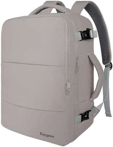 Taygeer Backpack for Women  Carry on Backpack with Laptop Compartment & Shoe Pouch  35l Travel Laptop Mochila Carry On Luggage  Airline Approved Personal Item Bag For Weekender Gym Hiking  Black Khaki