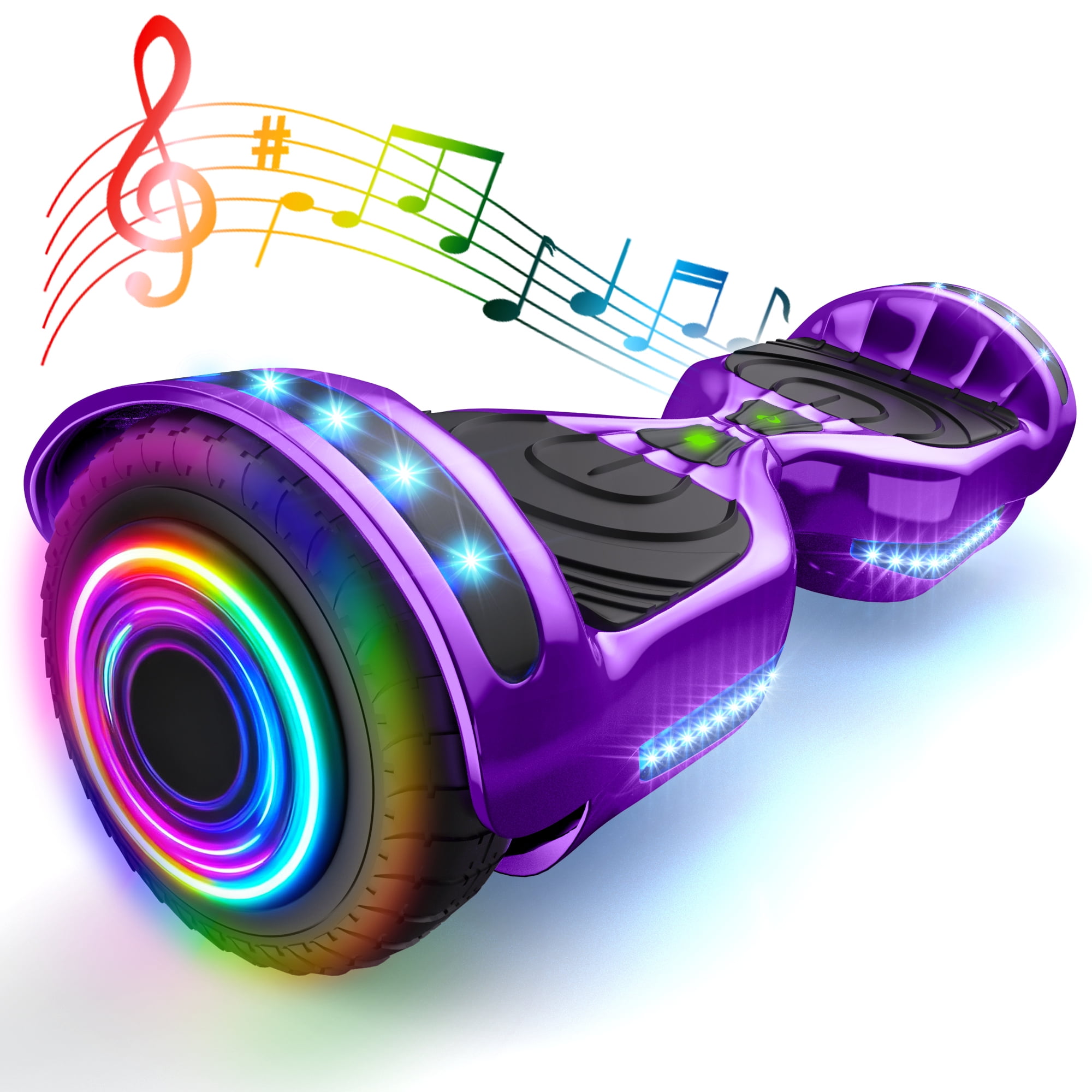 Tcdjtc Hoverboard with Bluetooth and Led Lights  Balance Board for Kids  Kids Outdoor Toys with 9 Mph Max Speed  All Terrain Hoverboard with UL 2272 Safety Standard