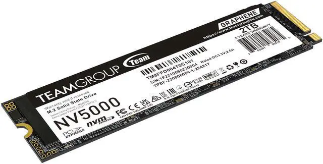 Team Group NV5000 M 2 2280 2TB PCIe 4 0 x4 with NVMe Internal Solid State Drive  SSD  TM8FGM002T0C101