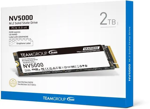 Team Group NV5000 M 2 2280 2TB PCIe 4 0 x4 with NVMe Internal Solid State Drive  SSD  TM8FGM002T0C101