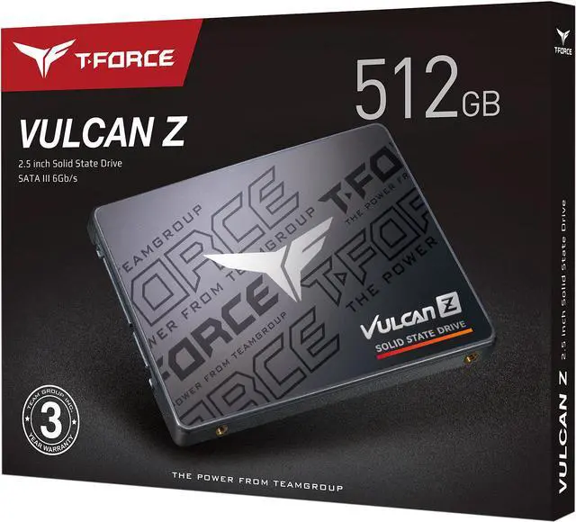 Team Group T FORCE VULCAN Z 2 5" 512GB SATA III 3D NAND Internal Solid State Drive  SSD  T253TZ512G0C101