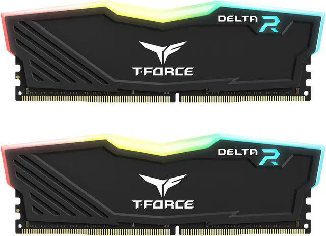 Team T Force Delta RGB 32GB  2 x 16GB  288 Pin PC RAM DDR4 3600  PC4 28800  Desktop Memory Model TF3D432G3600HC18JDC01