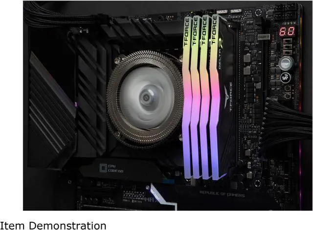 Team T Force Delta RGB 32GB  2 x 16GB  288 Pin PC RAM DDR4 3600  PC4 28800  Desktop Memory Model TF3D432G3600HC18JDC01