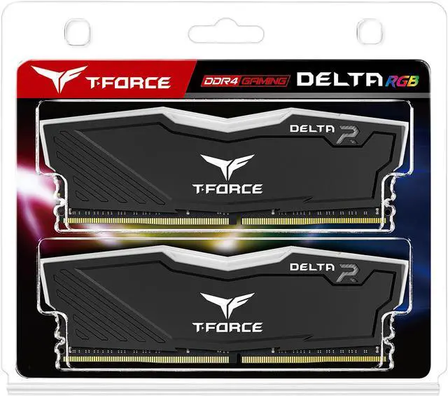 Team T Force Delta RGB 32GB  2 x 16GB  288 Pin PC RAM DDR4 3600  PC4 28800  Desktop Memory Model TF3D432G3600HC18JDC01