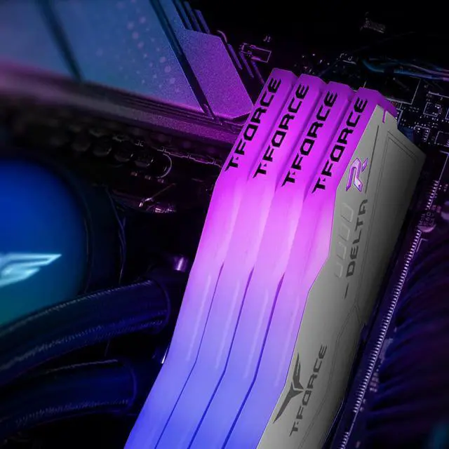 Team T Force Delta RGB 32GB  2 x 16GB  288 Pin PC RAM DDR5 6000  PC5 48000  Desktop Memory Model FF4D532G6000HC30DC01