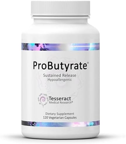 Tesseract Medical Research ProButyrate Gut Health Supplement  Butyric Acid Complex  Gastrointestinal Support Supplement  Helps Restore Balance to Stabilize Gut Microbiome  600mg  120 Capsules