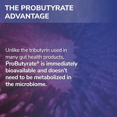 Tesseract Medical Research ProButyrate Gut Health Supplement  Butyric Acid Complex  Gastrointestinal Support Supplement  Helps Restore Balance to Stabilize Gut Microbiome  600mg  120 Capsules