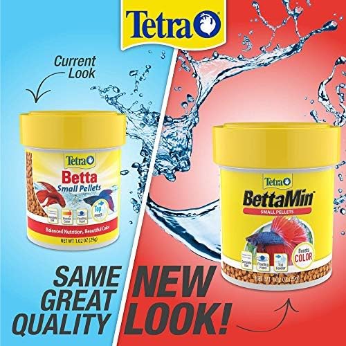 Tetra BettaMin - Bocados en forma de gusano, 0.98 onzas, dieta completa para bettas (paquete de 2)