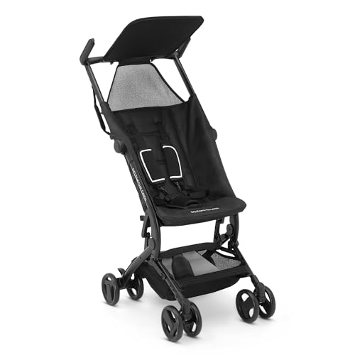 The Clutch Stroller by Delta Children   Lightweight Compact Folding Stroller   Fits Airplane Overhead Storage   Black