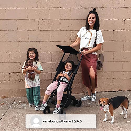 The Clutch Stroller by Delta Children   Lightweight Compact Folding Stroller   Fits Airplane Overhead Storage   Black