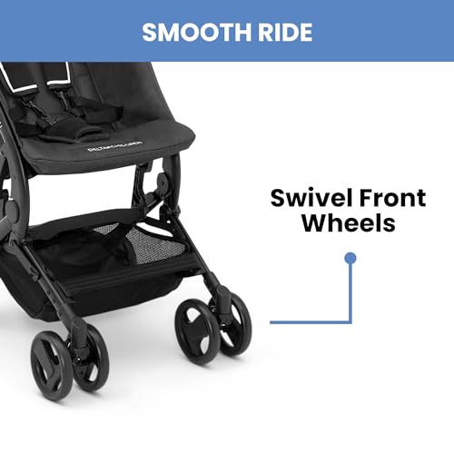 The Clutch Stroller by Delta Children   Lightweight Compact Folding Stroller   Fits Airplane Overhead Storage   Black