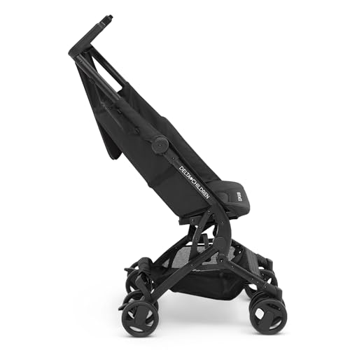 The Clutch Stroller by Delta Children   Lightweight Compact Folding Stroller   Fits Airplane Overhead Storage   Black