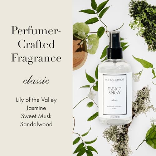 The Laundress Classic Fabric Spray Wrinkle Release Spray Upholstery and Linen Spray Fabric Refresher Clean Laundry Scent 8 Fl Oz  Pack of 2 