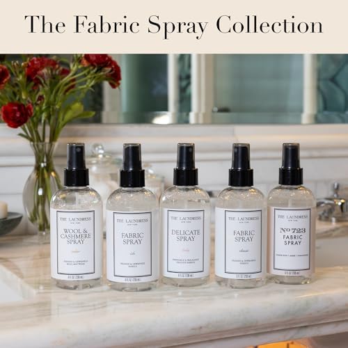 The Laundress Classic Fabric Spray Wrinkle Release Spray Upholstery and Linen Spray Fabric Refresher Clean Laundry Scent 8 Fl Oz  Pack of 2 