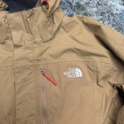 The North Face Men s Hyvent Waterproof Ski Jacket Shell Desert Tan/red inside